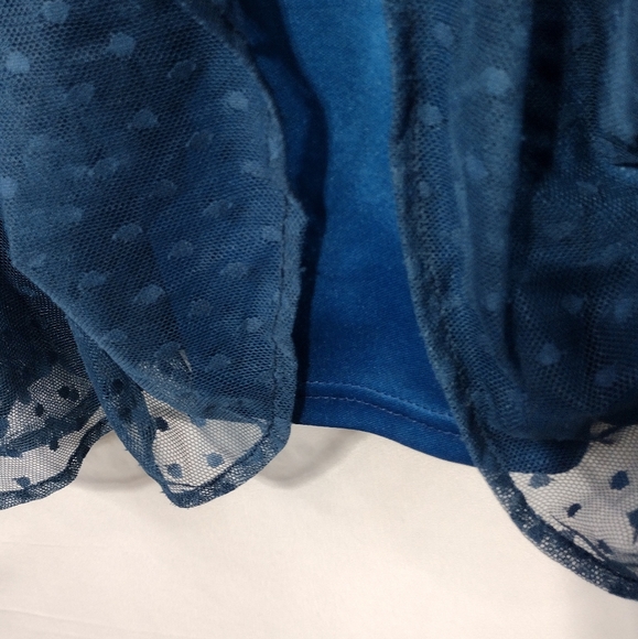 Mi Ami Sleeveless Lace Floral Babydoll Dress Women's S Blue Retro Fairy Y2K - Picture 6 of 8